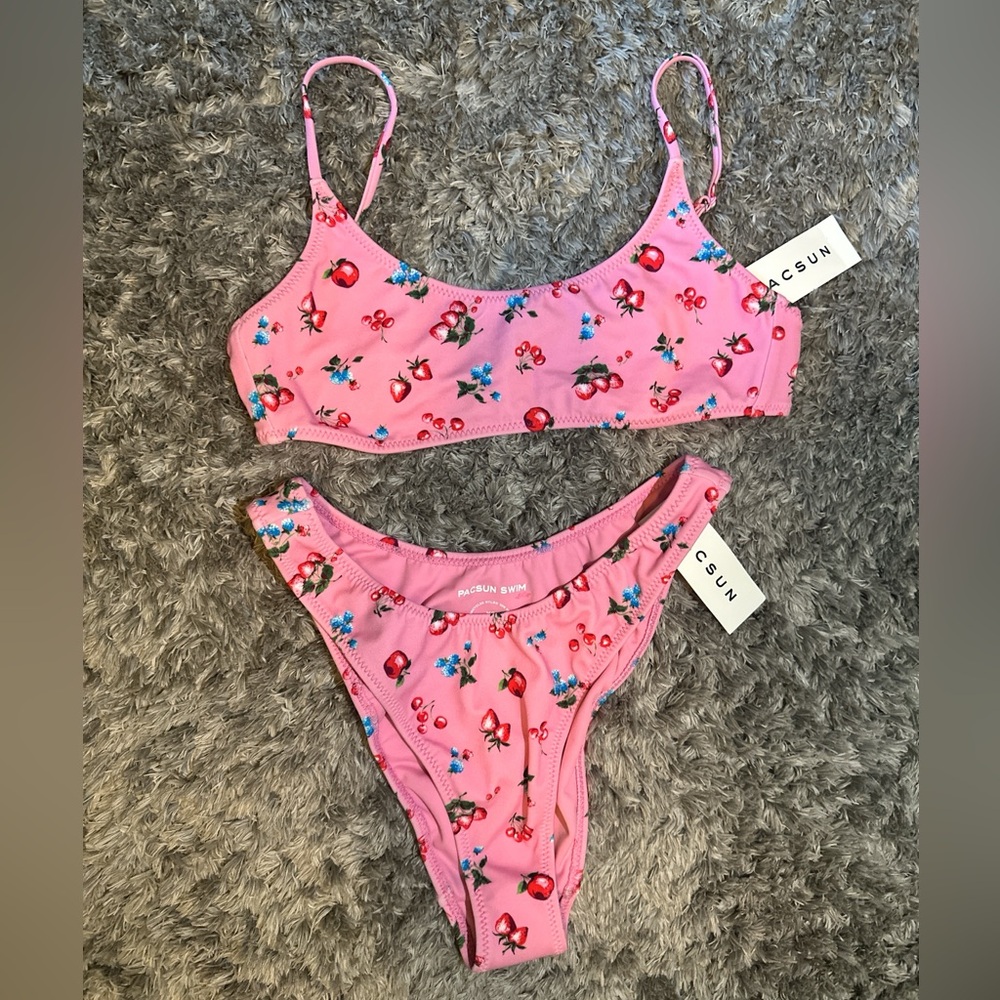 PacSun Pink Fruit Bikini Set size XS